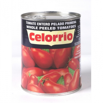 Tomate entero pelado Celorrio 480 g.