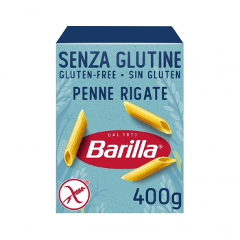 Pasta macarrones penne rigate Barilla sin gluten 400 g.