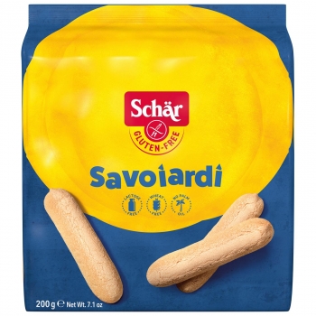 Bizcochos Savoiardi Schär sin gluten y sin lactosa 200 g.