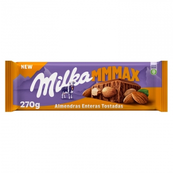Tableta de chocolate con almendras Milka 270 g.