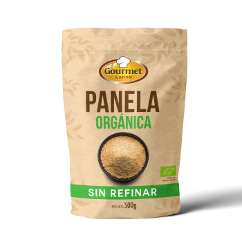 Panela sin refinar ecológica Gourmet latino doy pack 500 g.