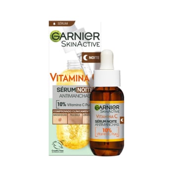 Sérum de noche antimanchas con 10% de vitamina C pura SkinActive Garnier 30 ml.