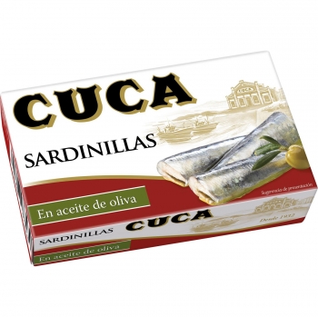 Sardinillas en aceite de oliva Cuca 63 g.