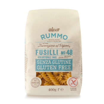 Pasta Fusilli Rummo sin gluten 400 g.