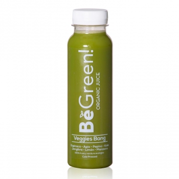 Smoothie de frutas y verduras ecológico Be Green si gluten botella 330 ml.