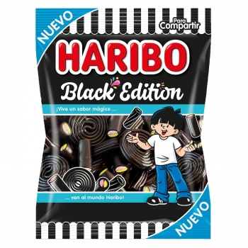 Caramelos de goma regaliz Black Edition Haribo 150 g.