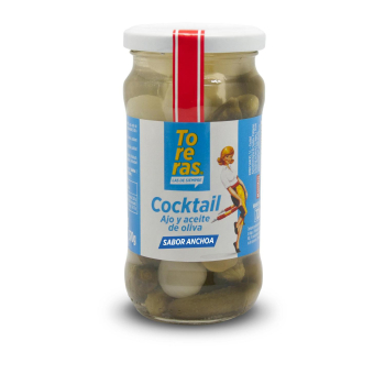 Cocktail con ajo y aceite de oliva sabor anchoa Toreras 370 g.