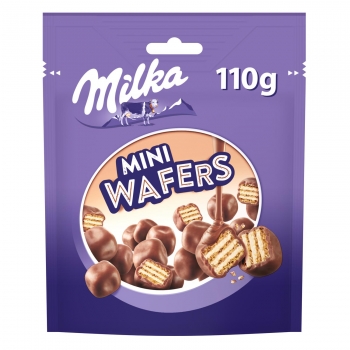 Galletas mini wafers Milka 110 gr. 