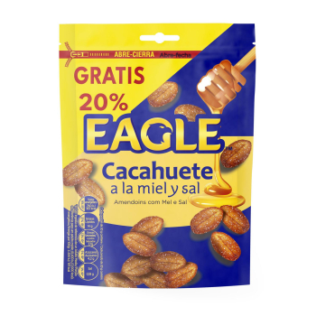Cachuetes con miel y sal Eagle doy pack sin gluten 75 g.