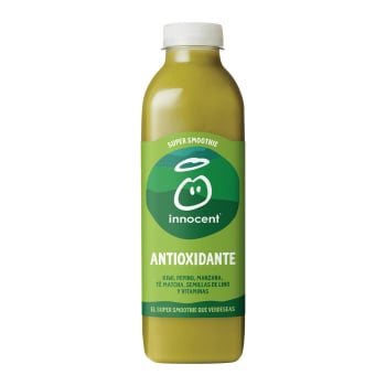 Smoothie super antioxidante de kiwi, pepino, manzana, té matcha, semillas de lino y vitaminas Innocent botella 75 cl.