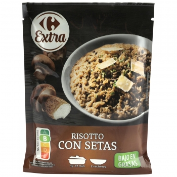 Risotto con setas Extra Carrefour doy pack 175 g.