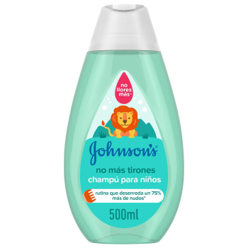 Champú no mas tirones cabello suave, liso y fácil de peinar Johnson's Baby 500 ml.