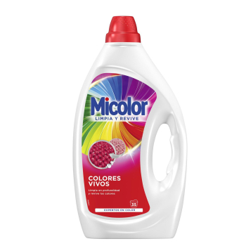 Detergente liquido colores vivos Micolor 35 lavados.
