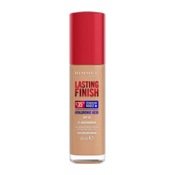 Base de maquillaje Lasting Finish 35H 210 Golden Beige Rimmel London 30 ml.
