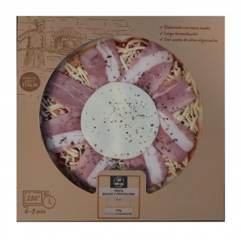 Pizza italiana bacon provolone Carrefour 410 g