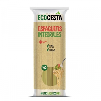 Espaguetis integrales ecológicos EcoCesta 500 g.