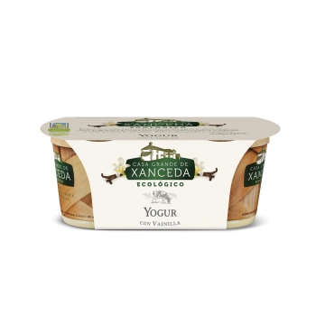 Yogur con vainilla ecológico Casa Grande de Xanceda pack de 2 unidades de 125 g.