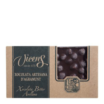 Chocolate negro con avellanas Vicens 200 g.
