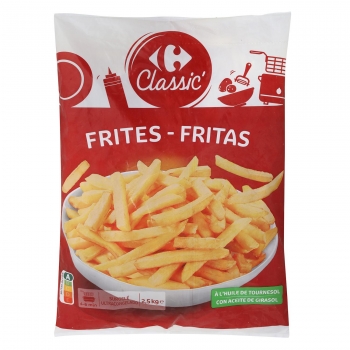Patatas fritas clásicas Carrefour Classic' 2,5 kg.