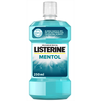 Enjuague bucal mentol Listerine 250 ml.
