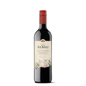 Vino tinto tempranillo ecológico Viña Albali V.T. Castilla 75 cl.