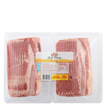 Bacon ahumado en lonchas El Pozo pack de 2 unidades de 180 g envase de 360 g