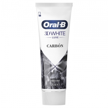 Dentífrico protección antimanchas 24h 3D White Luxe Carbón Oral-B 75 ml.