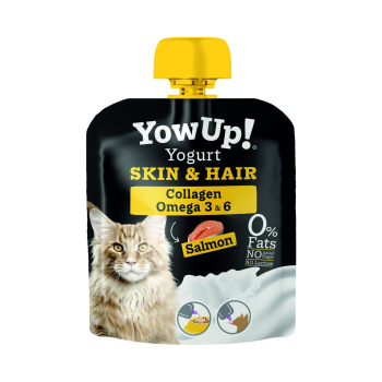 Yogur de salmón cuidado de pelo y piel para gatos YowUp! 85 g.