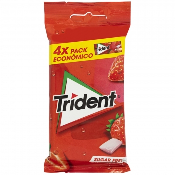 Chicles de fresa Trident sin azúcar 56 g.
