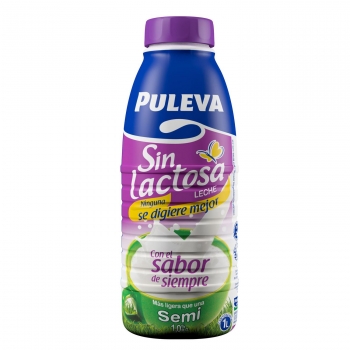 Leche semidesnatada Puleva sin gluten sin lactosa botella 1 l.