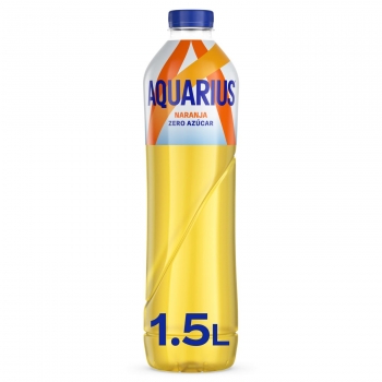 Aquarius sabor naranja zero azúcar sin calorías botella 1,5 l.