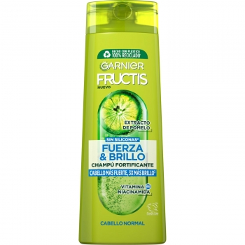 Champú fortificante Fuerza y Brillo para cabello normal Garnier-Fructis 360 ml.