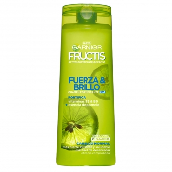 Champú Fuerza y Brillo 2en1 para cabello normal Garnier-Fructis 360 ml.