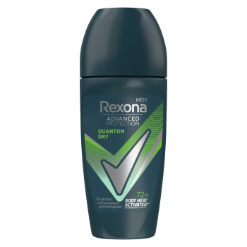 Desodorante roll-on antitranspirante quantum dry Men Rexona 50 ml.