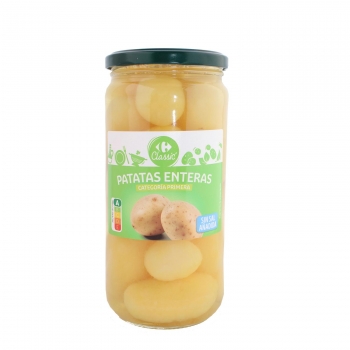 Patatas enteras sin sal añadida Carrefour 400 g.