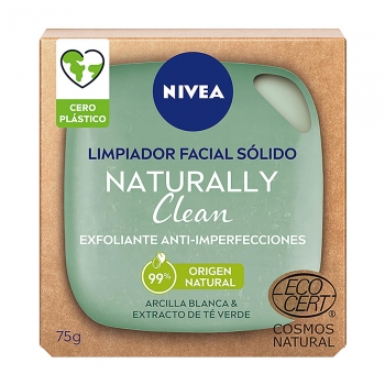 Exfoliante facial sólido anti-imperfecciones ecológico Naturally Clean Nivea 1 ud.
