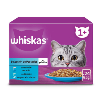 Comida húmeda de pescado para gato Whiskas 24x85 g