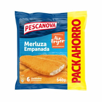 Merluza empanada crujiente congelada Pescanova 630 g.