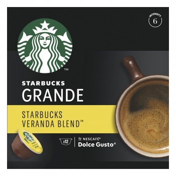 Cafe grande Veranda blend en cápsulas Starbucks compatible con Nescafé Dolce Gusto 12 ud.