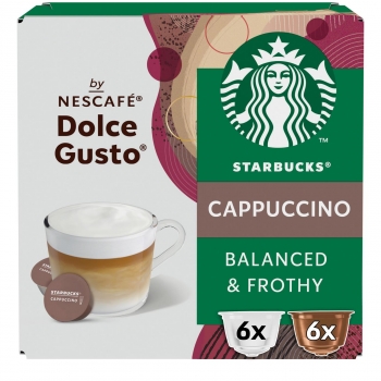 Café cappuccino en cápsulas Starbucks Nescafé Dolce Gusto 12 unidades de 10 g.
