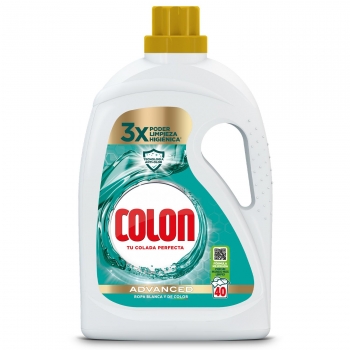 Detergente gel poder limpieza higiénica Advanced Colon 40 lavados.