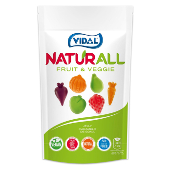 Caramelos de goma Fruit & Veggie Naturall Vidal sin gluten 180 g.