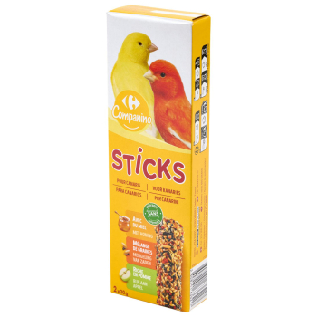 Barritas de semillas con miel para canarios Carrefour 2 ud.