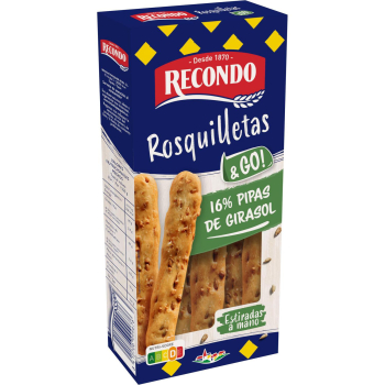 Palitos de pan con pipas Rosquilletas & Go Recondo 65 g.