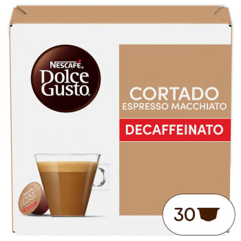 Café cápsulas cortado descafeinado Nescafé Dolce Gusto 30 ud.