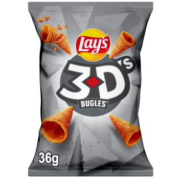 Conos de maíz Bubles 3D's Lays sin gluten 36 g.