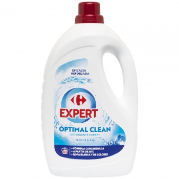 Detergente líquido frescor alpino Optimal Clean Carrefour Expert 83 lavados.