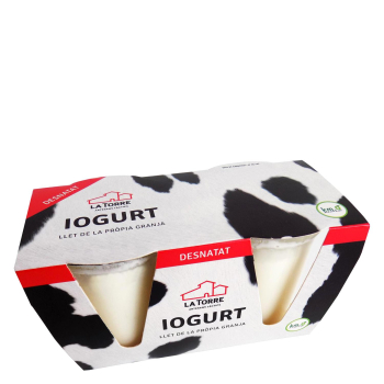 Yogur desnatado La Torre pack de 2 unidades de 125 g. 2 x 125 g