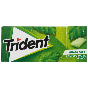 Chicles sabor clorofila Trident sin azúcar 14,5 g.