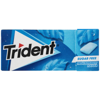 Chicles sabor menta Triden 14,5 g.